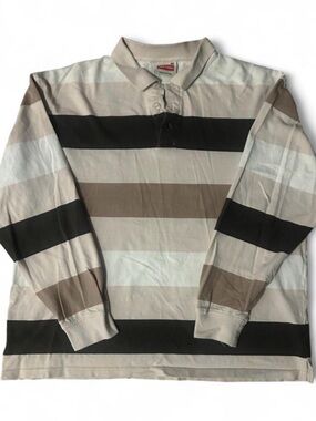 Long Sleeve Striped Polo Shirt - Eddie Domani